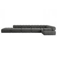 ECKSOFA modulares Sofa Felto-L3 - 475x190x70 cm Dunkelgrau Velours - Dunkelgrau, Holzwerkstoff/Textil (475/190cm) - ALTDECOR