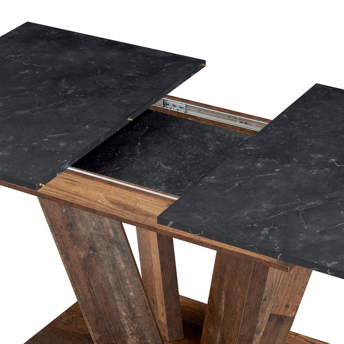 ESSTISCH WILLEM 120-160/80/76 cm - Anthrazit/Sonoma Eiche, Holzwerkstoff (80/120/76cm) - B&D Home