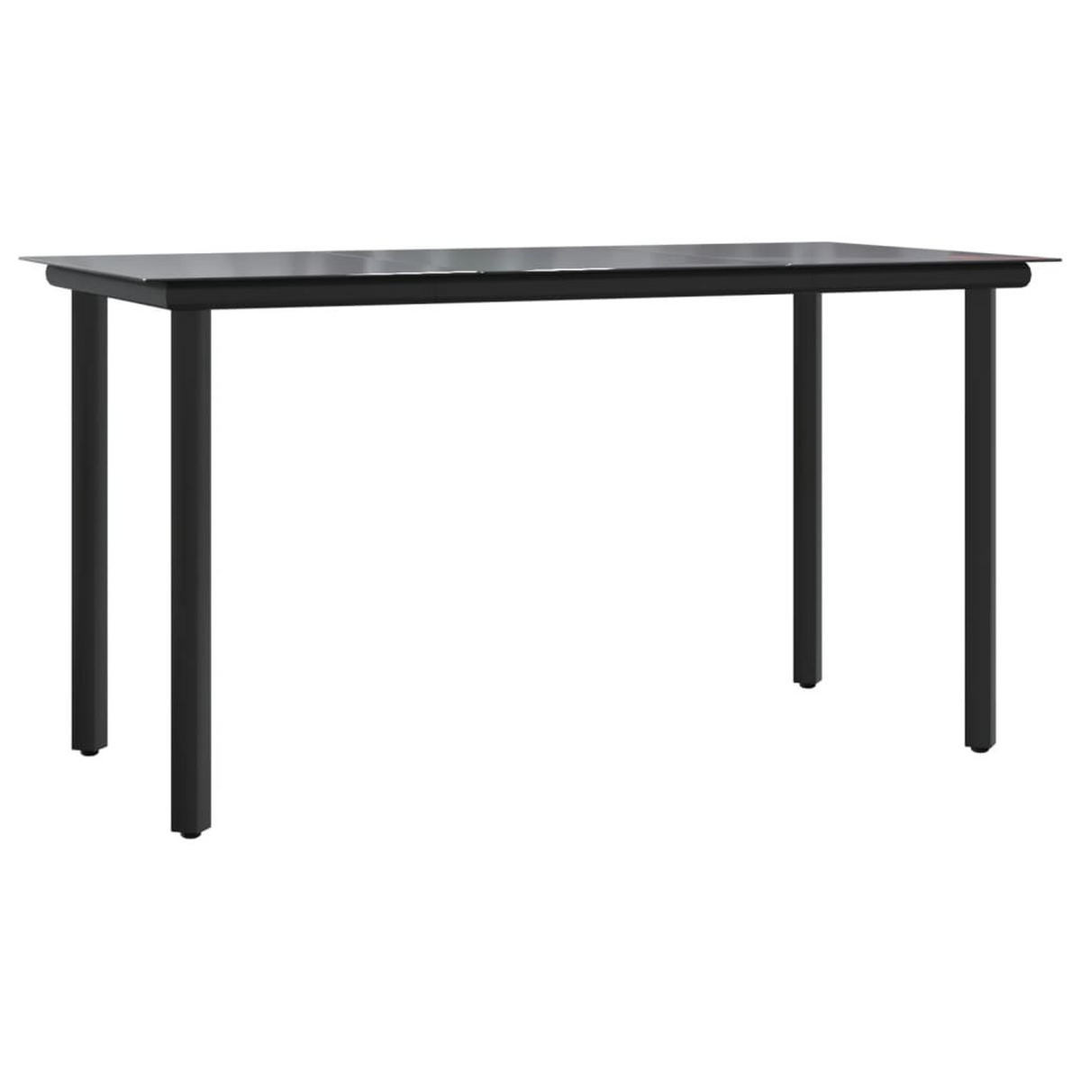 GARTEN-ESSGRUPPE 9-teilig Mit Kissen Schwarz Poly Rattan - Schwarz, Kunststoff - vidaXL