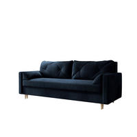 SOFA ASTRA mit Schlaffunktion ITAKA 11 mit Stauraum - Dunkelblau, Textil (90/88/228cm) - Bedante