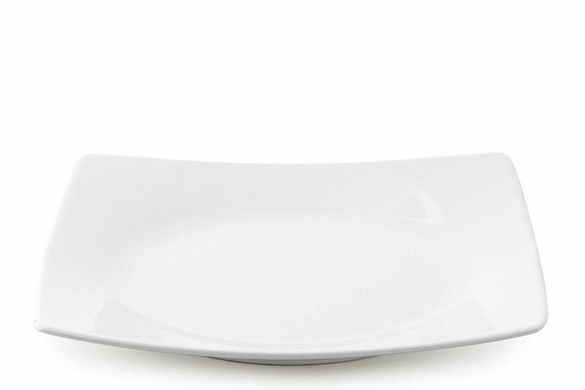 TELLERSET EPIRI Speiseteller 6 Personen 6-tlg - Weiß, Keramik (25cm) - KONSIMO®