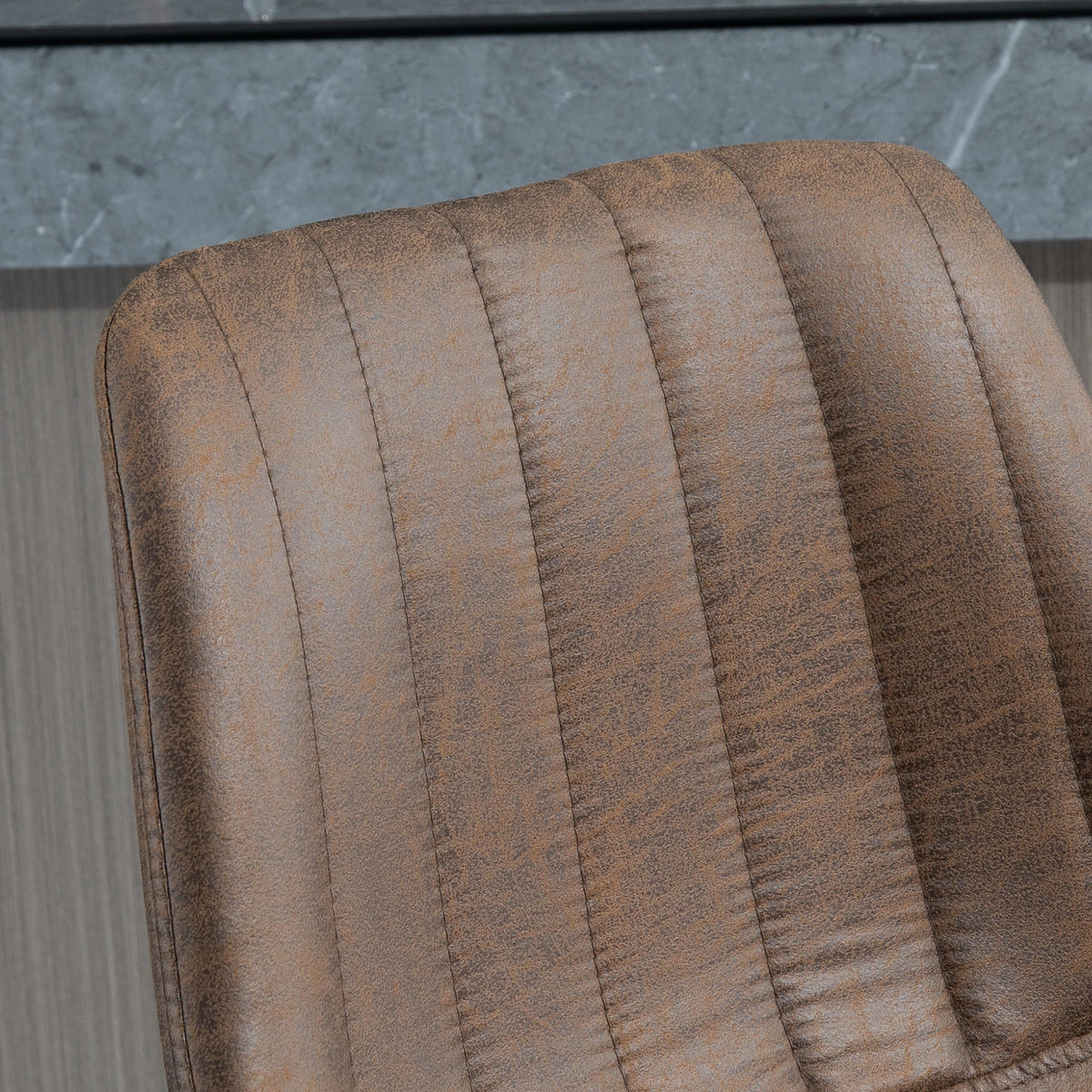 BARHOCKER, Mikrofasertuch, Braun - Braun, Textil (46.5/110/43cm) - HOMCOM