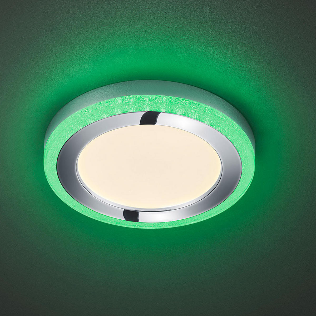 LED DECKENLEUCHTE SLIDE Weiß - Weiß, Kunststoff (40/40/4cm)