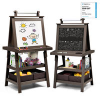 STAFFELEI Braun - Braun, Holz (50/117/59cm) - COSTWAY