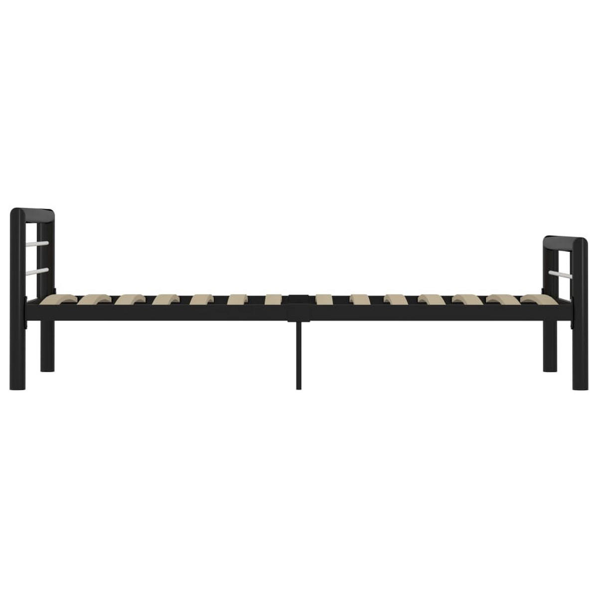 METALLBETT Hazel 97.5/212 cm - Schwarz, Metall (90/200cm) - Nettlife