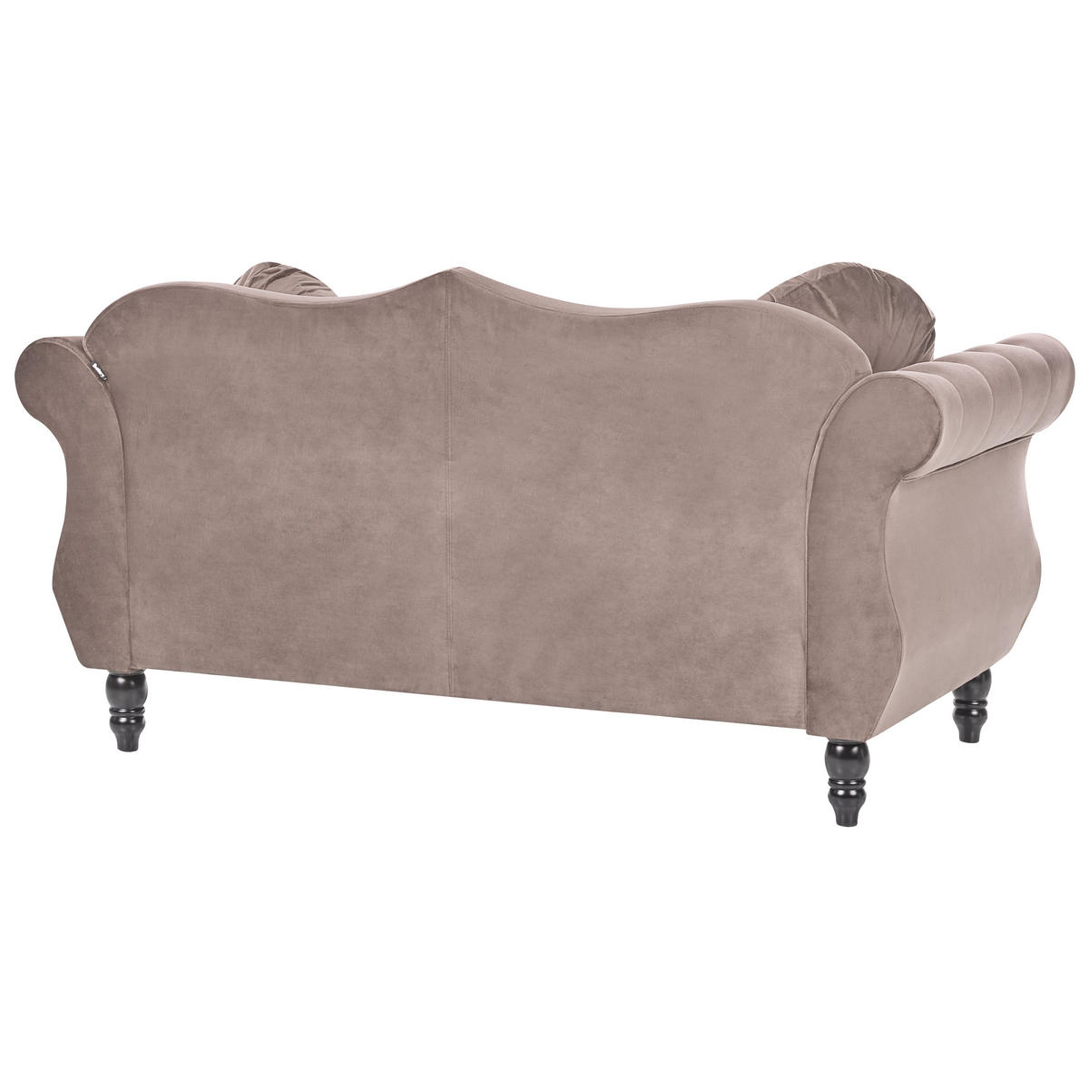 2-SITZER-SOFA Samtstoff Taupe Skien - Taupe, Textil (166/86/83cm) - Beliani