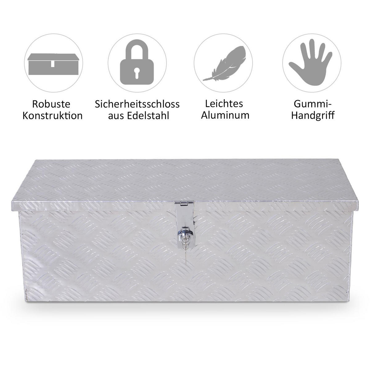 GERÄTEKASTEN, 76 x 33 x 25 cm, Alu, Silber - Silberfarben, Metall (33/25/76cm) - HOMCOM