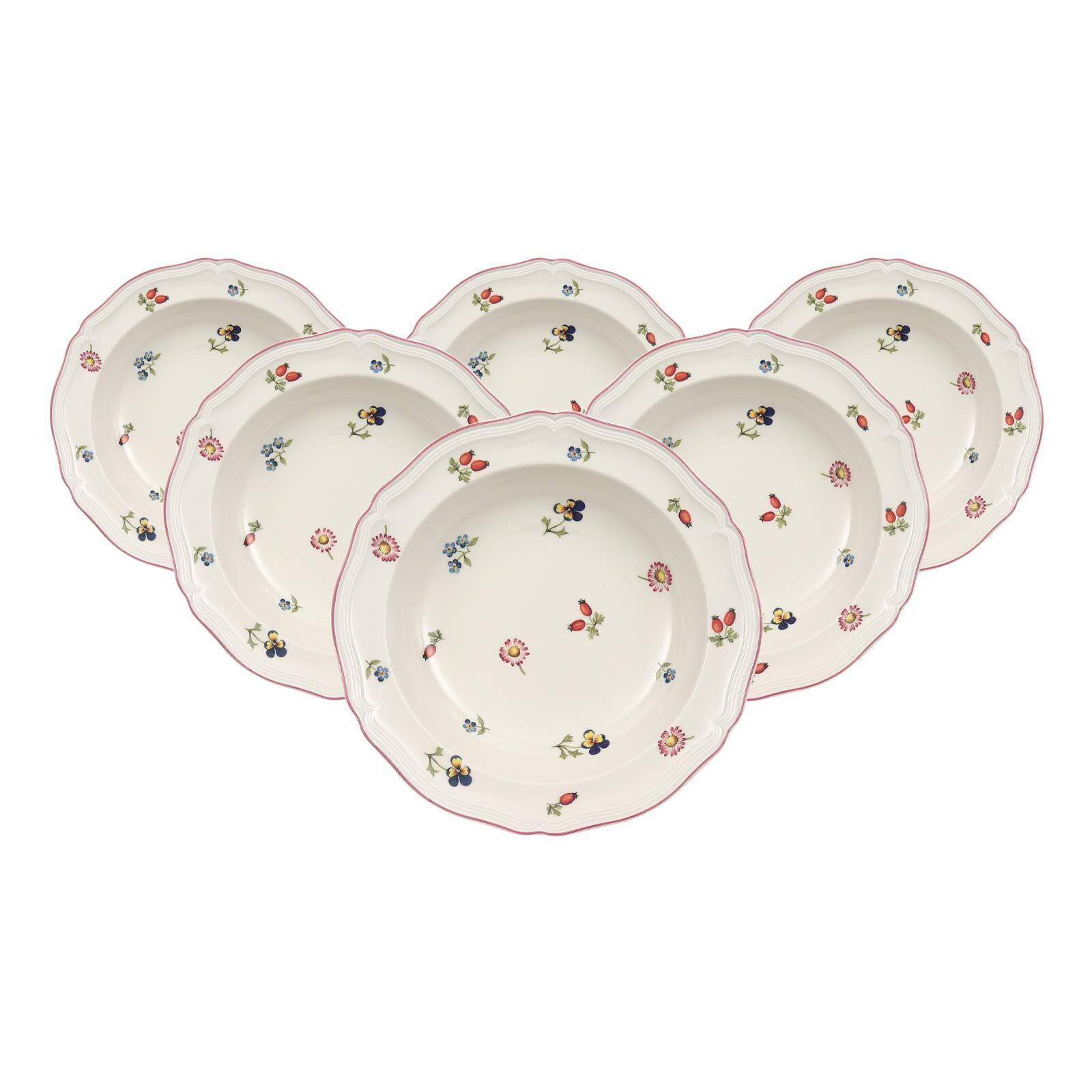 SALATSCHALEN Petite Fleur weiß ø 20,5 cm 6er Set - Weiß, Keramik (20.5cm) - Villeroy & Boch