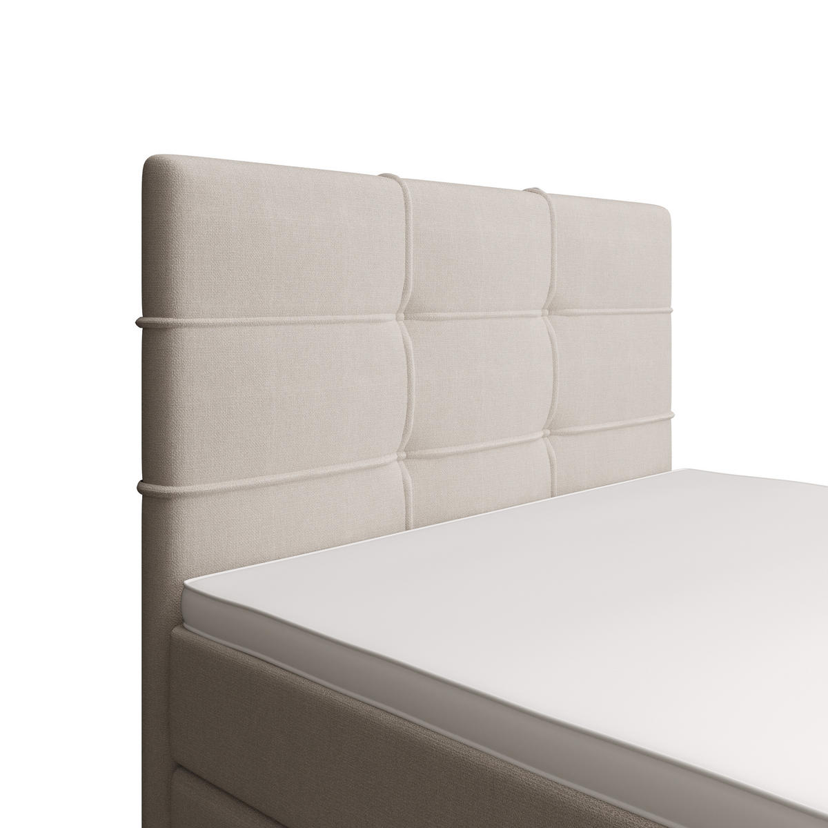 BOXBETT FADO 1 90x200, mit Matratze H3 und Topper, Cosmic 10 - Beige, Holz/Kunststoff (90/200cm) - Bedante