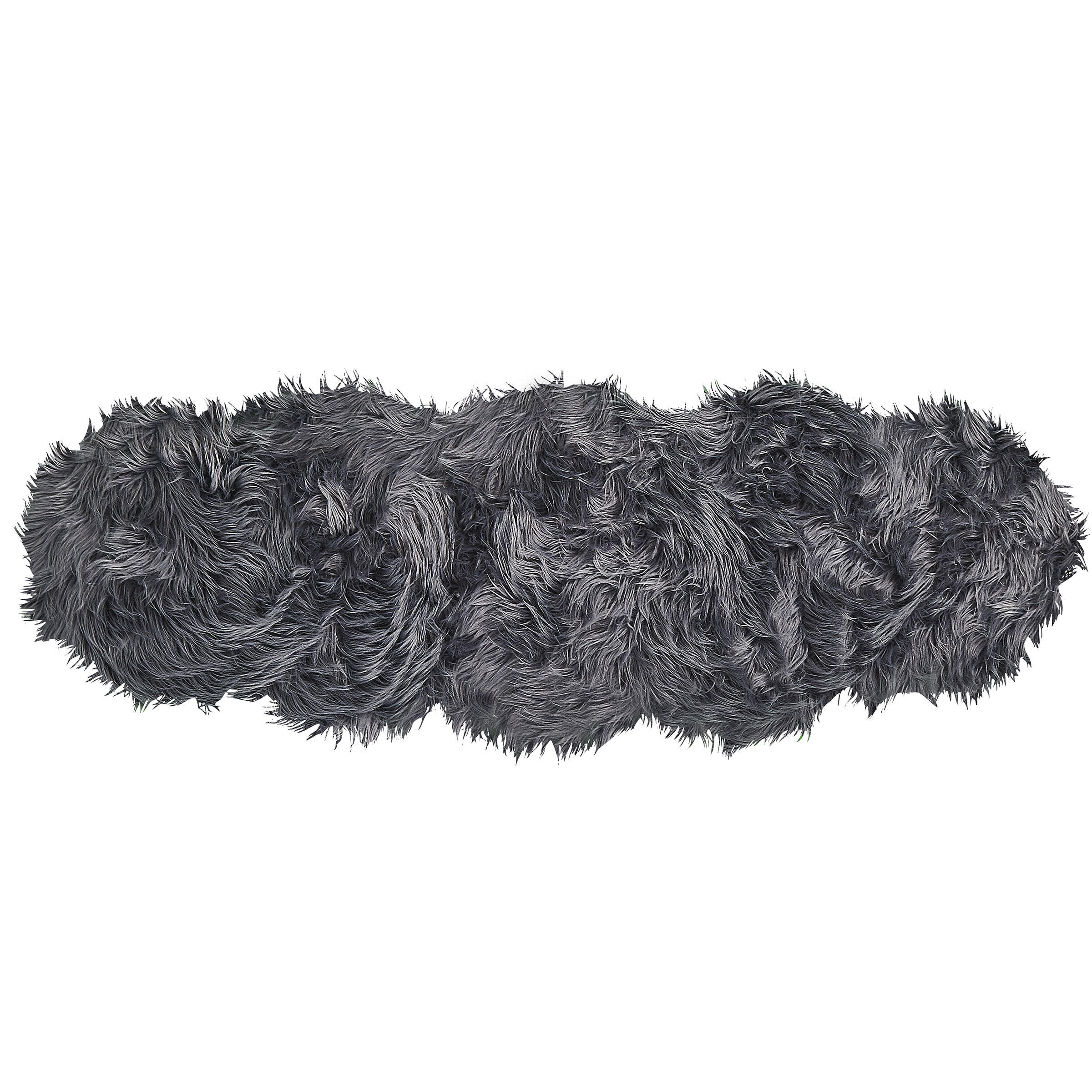 KUNSTSCHAFFELL-TEPPICH Mamungari 180/60 cm - Grau, Kunststoff (60/180cm) - Beliani