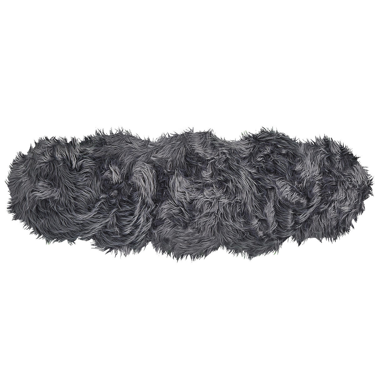 KUNSTSCHAFFELL-TEPPICH Mamungari 180/60 cm - Grau, Kunststoff (60/180cm) - Beliani