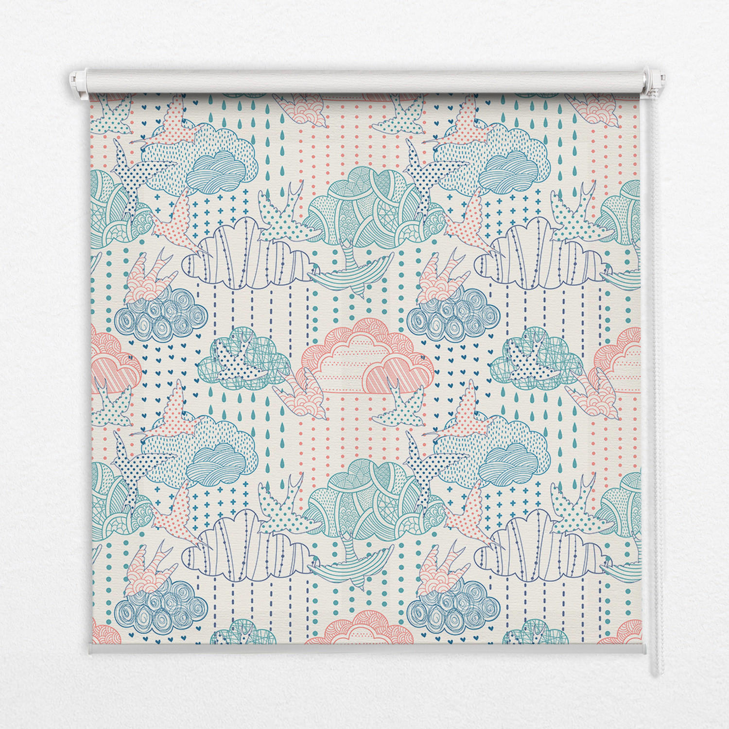 TULUP VNITŘNÍ roleta - okenní roleta - roleta - 70x140 cm - Barevné mraky se vzory