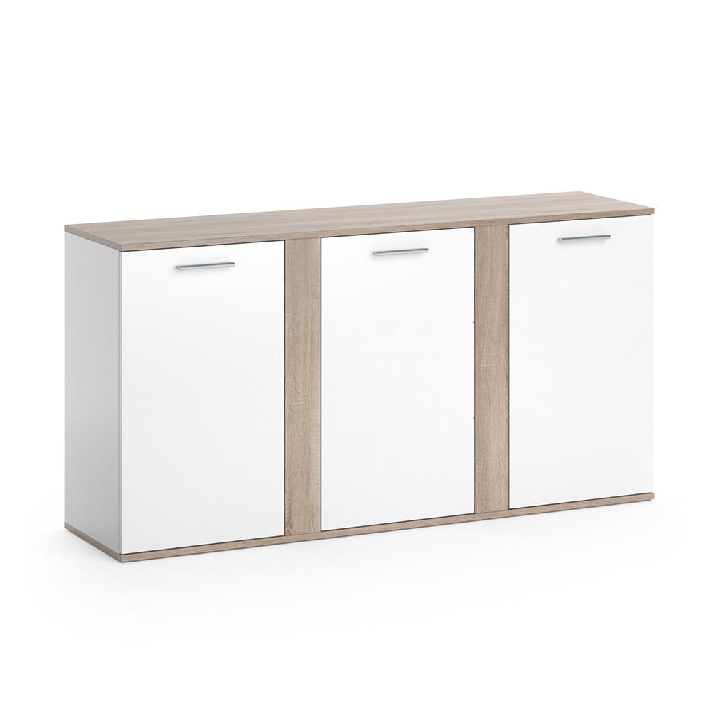 KOMMODE Novelli Sonoma 155 x 80 cm mit Türen - Sonoma Eiche, Holzwerkstoff (40/80/155cm) - Vicco