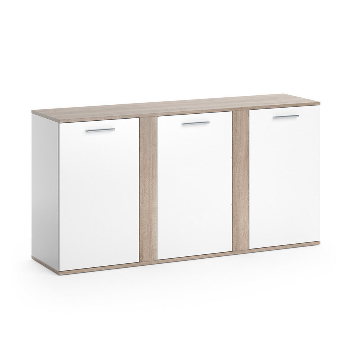 KOMMODE Novelli Sonoma 155 x 80 cm mit Türen - Sonoma Eiche, Holzwerkstoff (40/80/155cm) - Vicco