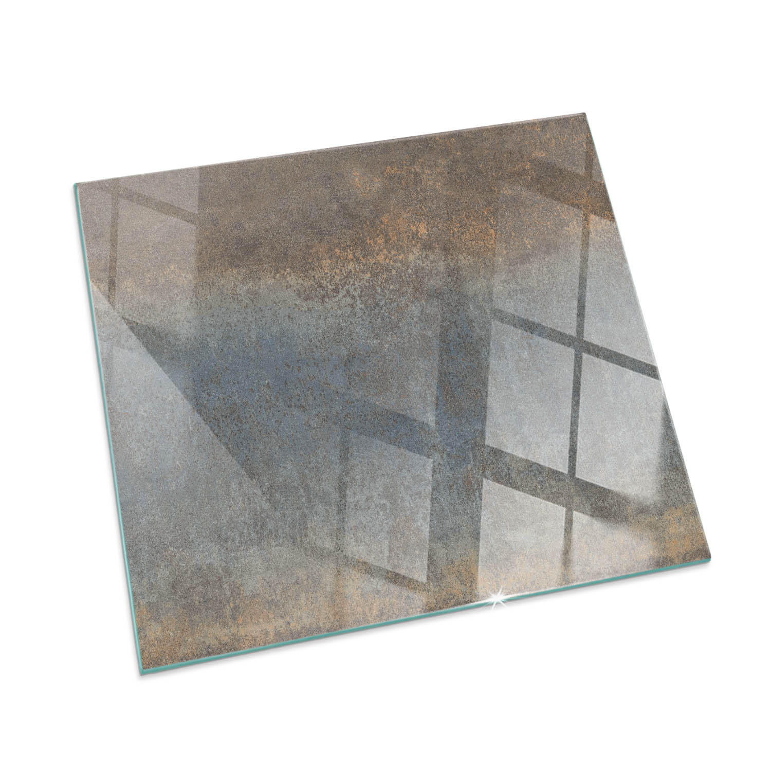 GLASPLATTE für Kamin 50 × 50 cm Braun - Braun, Glas (50/50/0.4cm) - ArtPrintCave