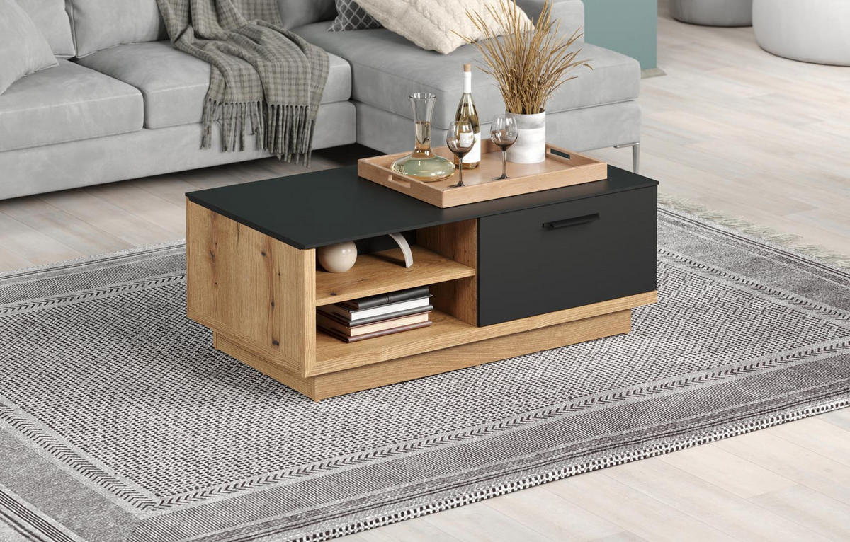 COUCHTISCH Synnax Grau - Grau, Holzwerkstoff (42/110/110cm) - ebuy24