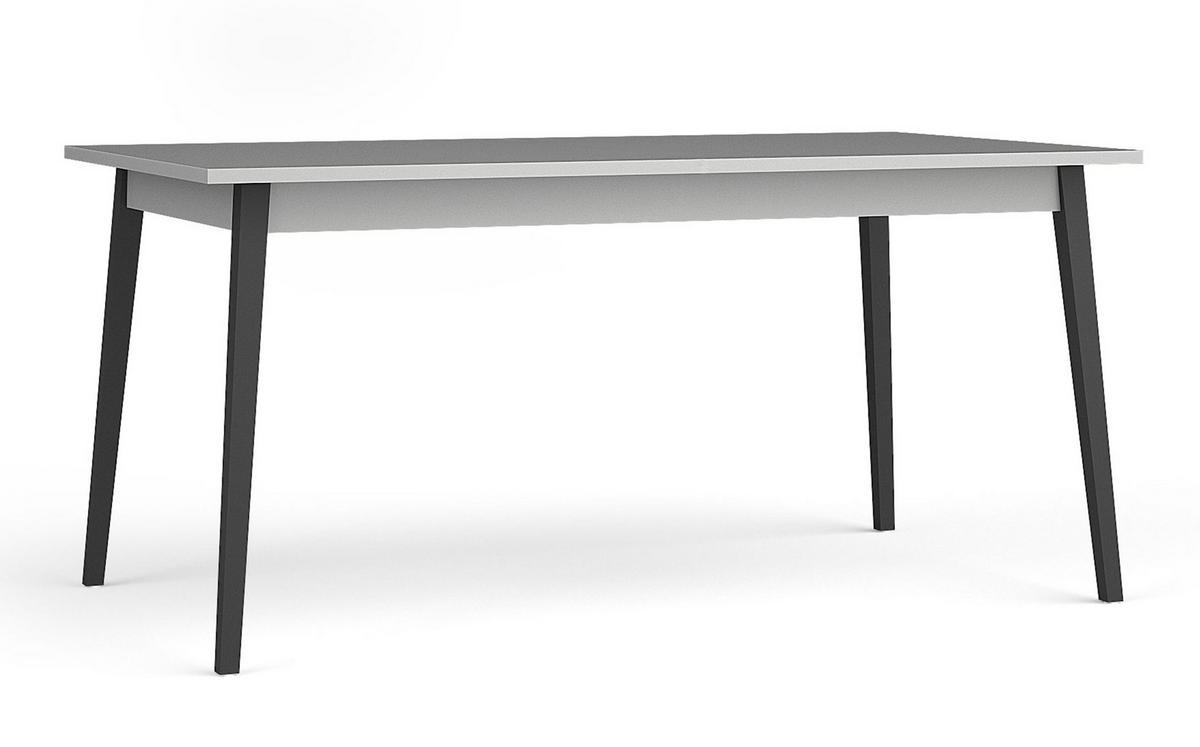 ESSTISCH Irelis Grau 220/80/90 cm – mit schwarzen Beinen - Schwarz/Grau, Holzwerkstoff/Metall (90/220/80cm) - AX Living