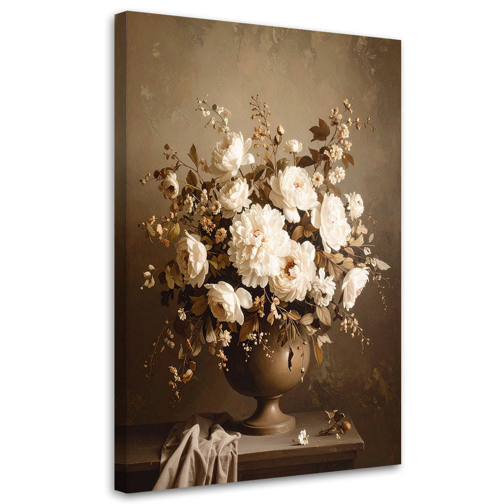 LEINWANDBILD Blumen 80x120cm - Braun, Textil (80/120cm) - Feeby