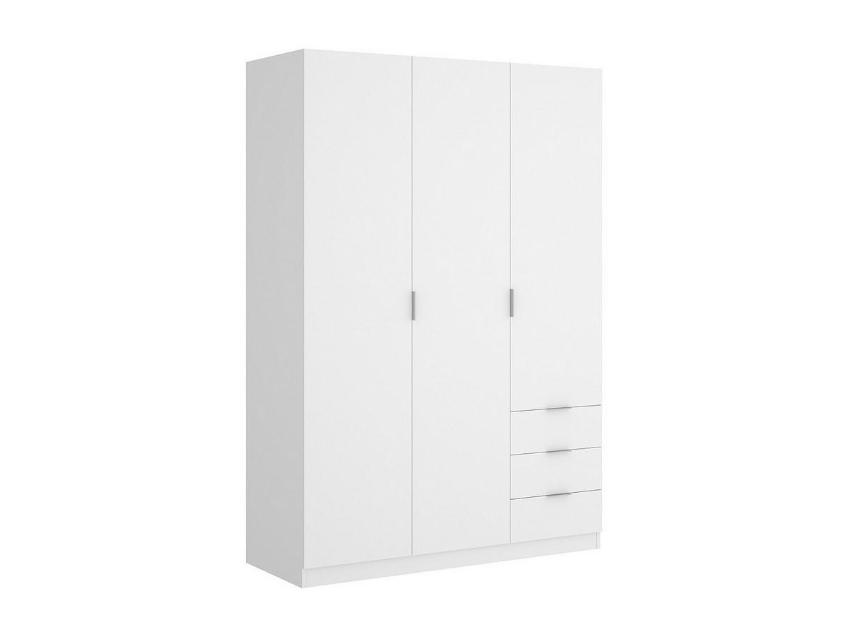 KLEIDERSCHRANK - 121 cm x 52 cm - holz - weiß Listowel - Weiß, Holz (121/184/52cm) - Vente-Unique