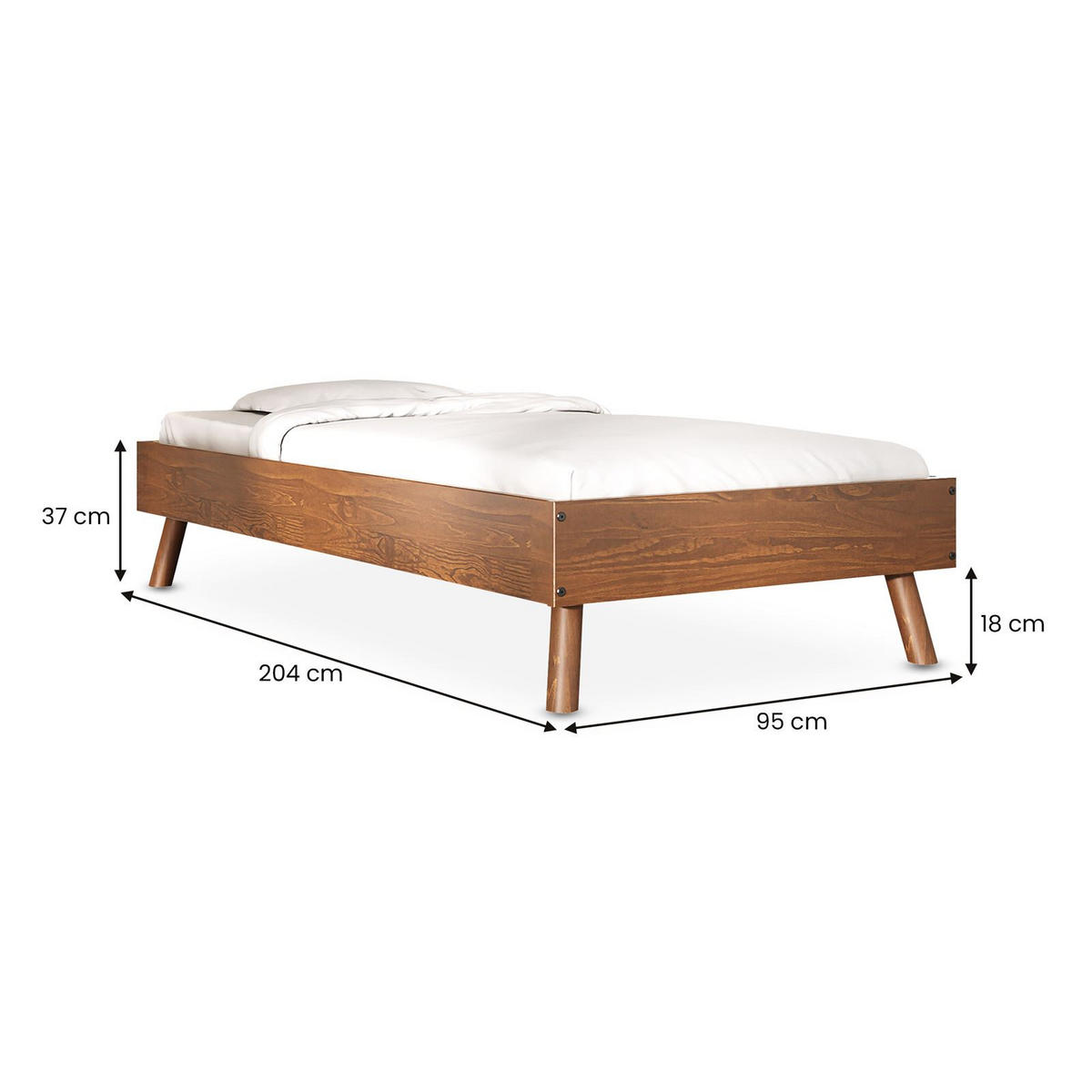 FUTONBETT KARRI 90X200 CM - Kastanienfarben, Holz (90/200cm) - IDIMEX