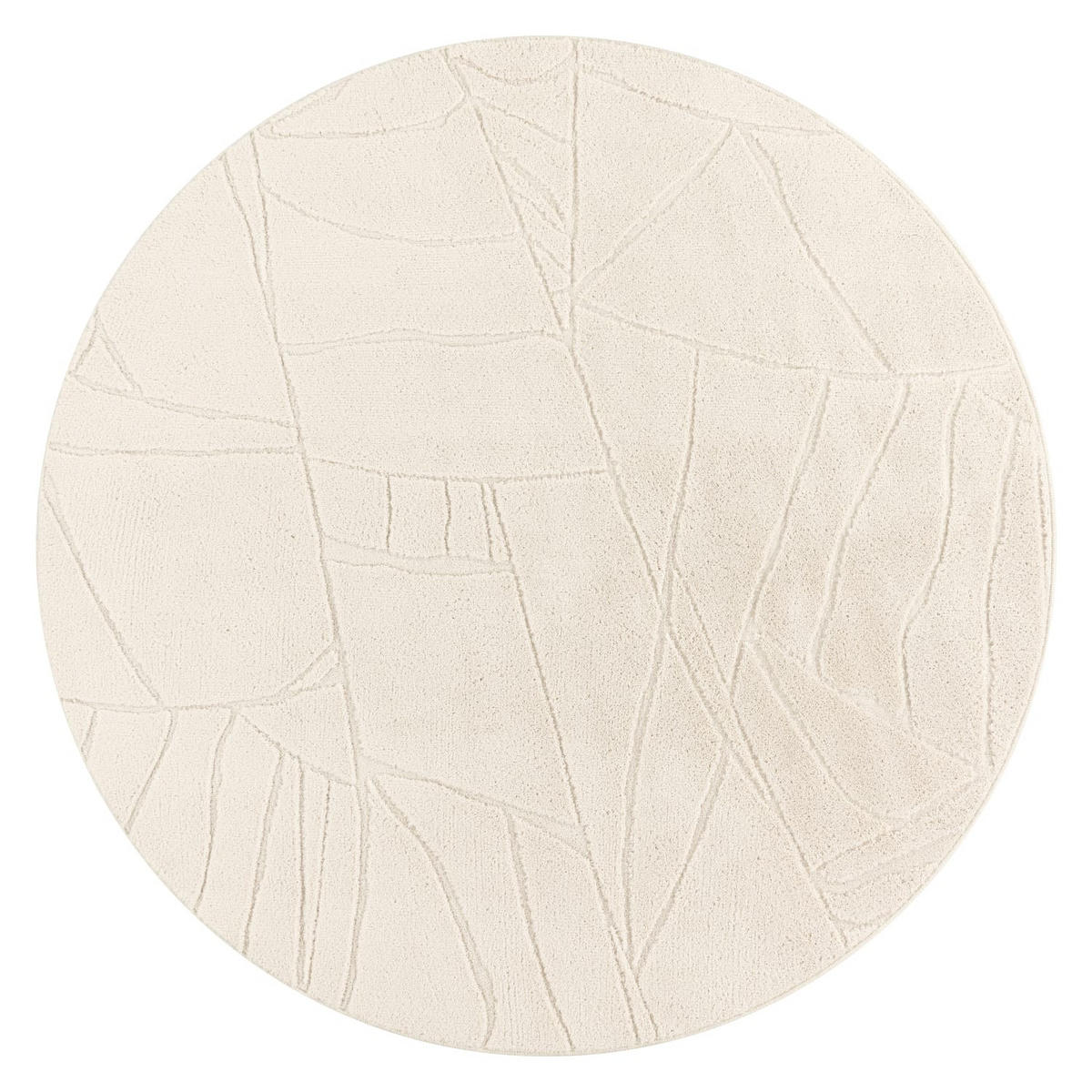 HOCHFLORTEPPICH Creme Ø 160 cm - Creme, Kunststoff (160/160cm) - TT Home