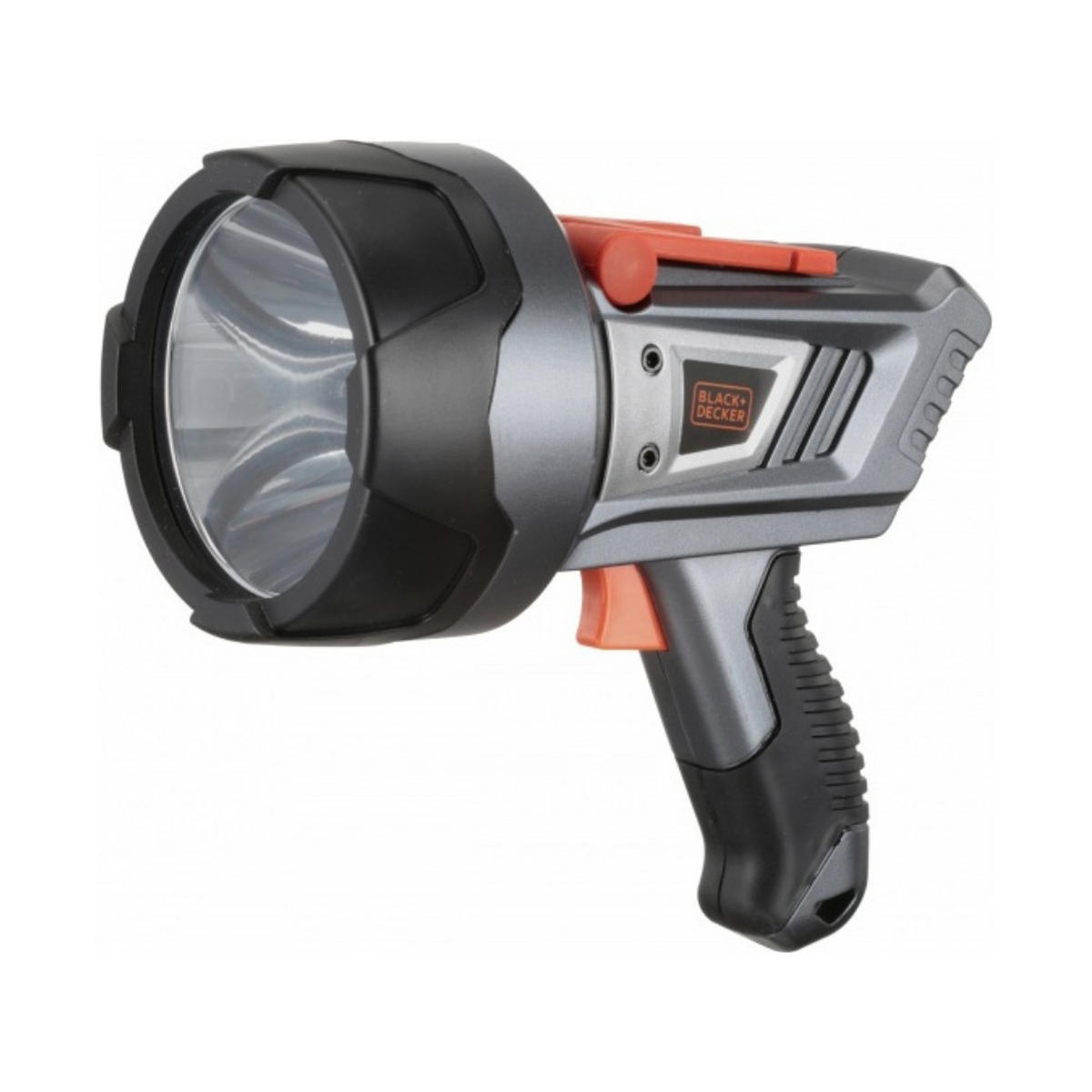 TASCHENLAMPE Grau LED 500 Lumen 5 W wiederaufladbar - Grau, Kunststoff (13/7/16cm) - Black & Decker