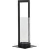 WINDLICHT JELCO 15x40 cm, Nickel/Glas, Schwarz - Schwarz, Glas (15/40/15cm) - Light & Living