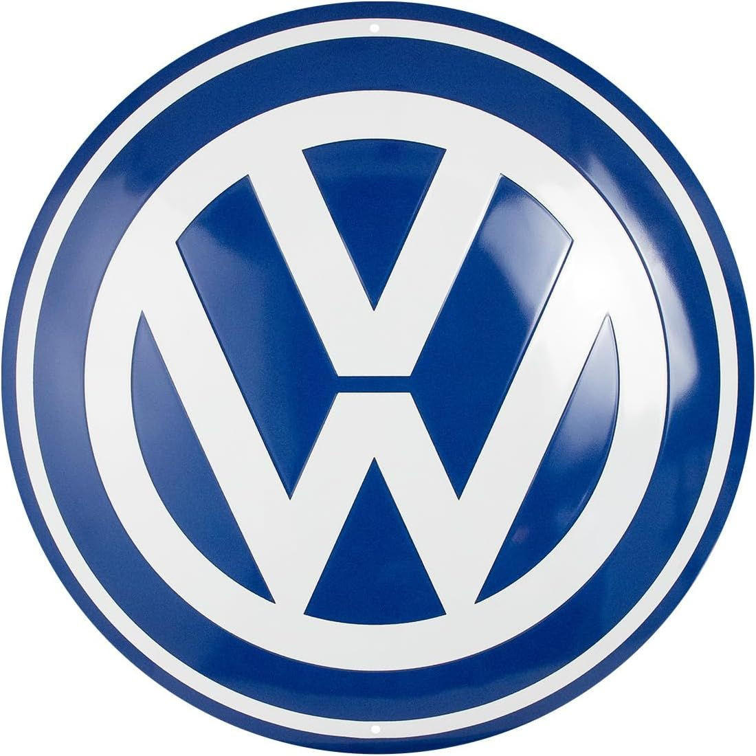 BLECHSCHILD 35 cm Rund VW Logo - Multicolor, Metall (35/35/0.2cm) - Nostalgic-Art