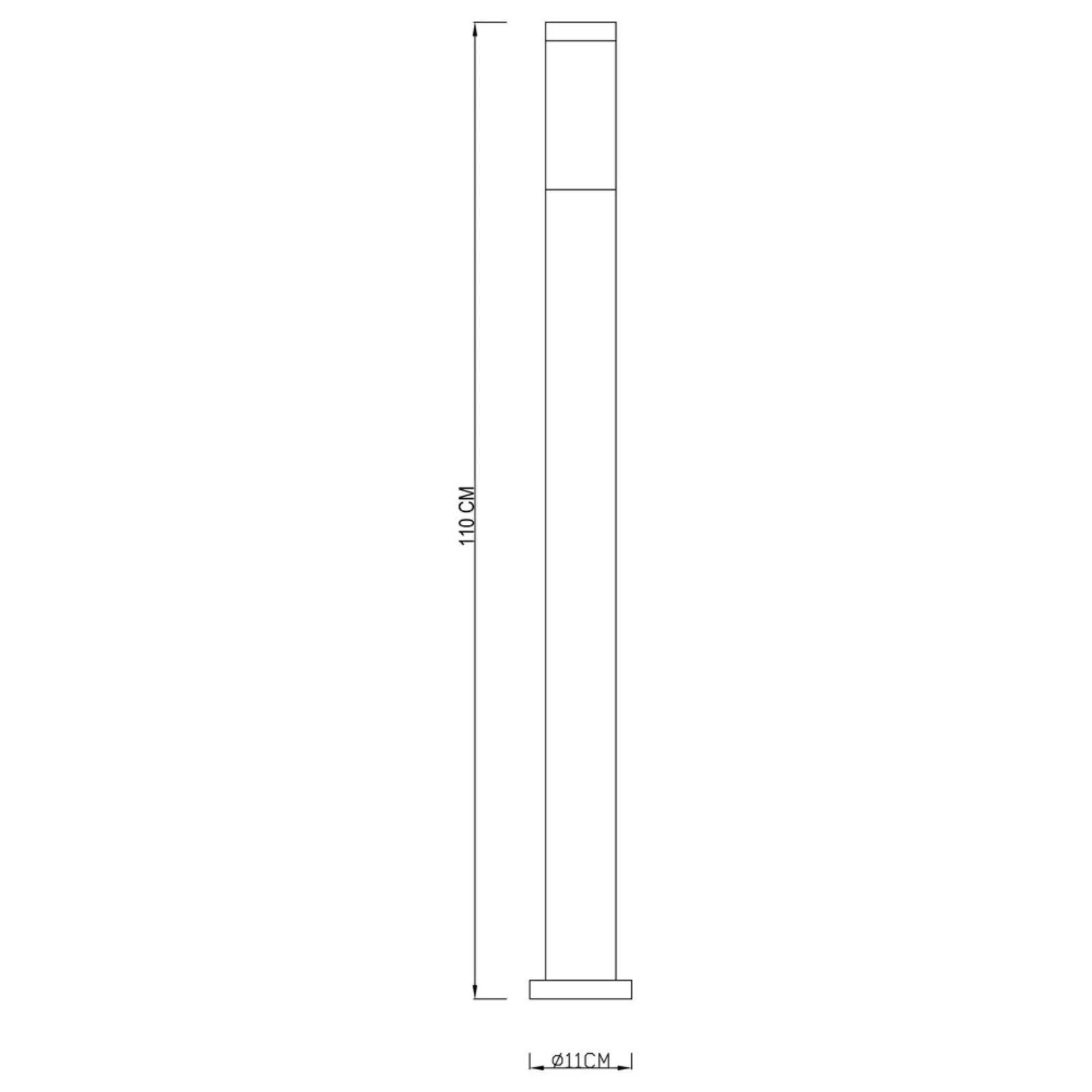 WEGELEUCHTE Nova Silber - Silberfarben/Weiß, Metall (3.75/110/3.75cm) - click-licht