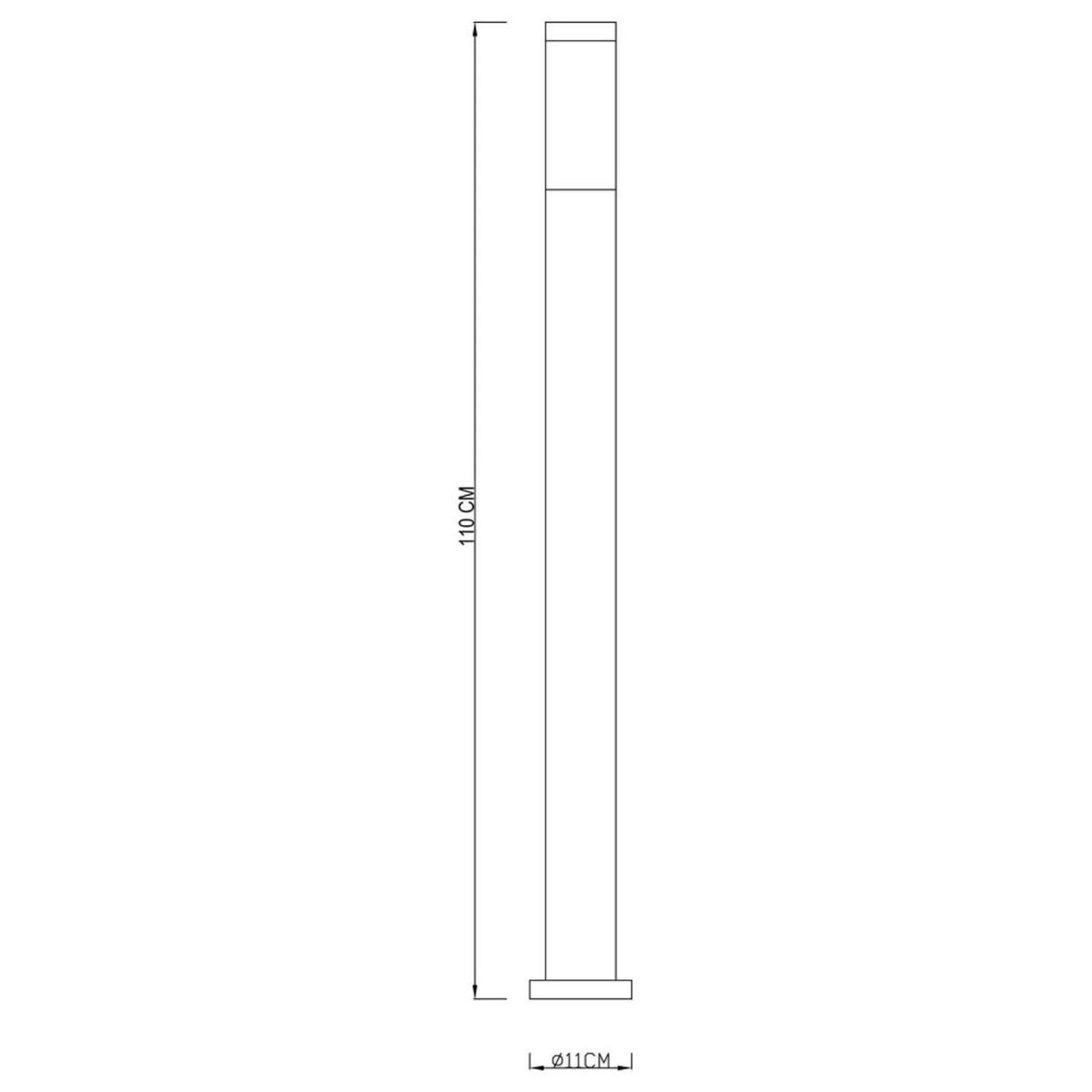 WEGELEUCHTE Nova Silber - Silberfarben/Weiß, Metall (3.75/3.75/110cm) - click-licht