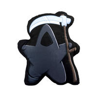 ZIERKISSEN Tod aber lustig Schwarz 37 x 32 cm - Schwarz, Textil (32/37cm) - United Labels