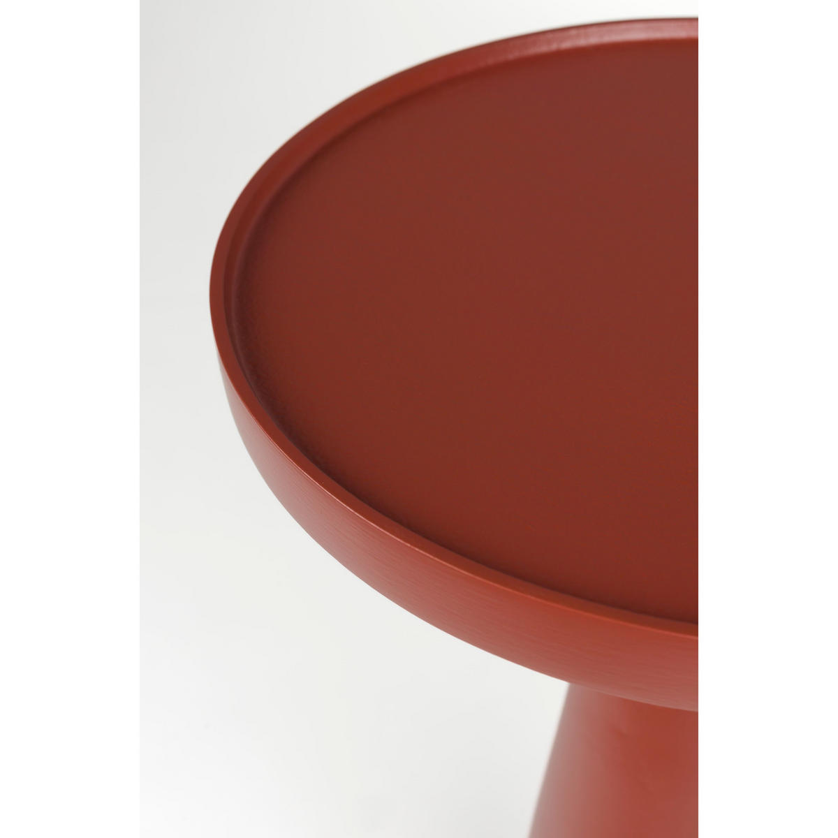 BEISTELLTISCH Flos Rund 28 cm Rot - Rot, Metall (28/28/56cm) - Zuiver