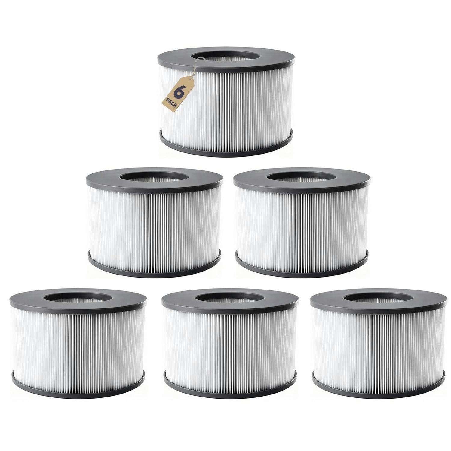 FILTERKARTUSCHE 6er Set für MSpa Whirlpools ab 2020 - Weiß, Kunststoff (11/6.8/11cm)