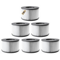FILTERKARTUSCHE 6er Set für MSpa Whirlpools ab 2020 - Weiß, Kunststoff (11/6.8/11cm)