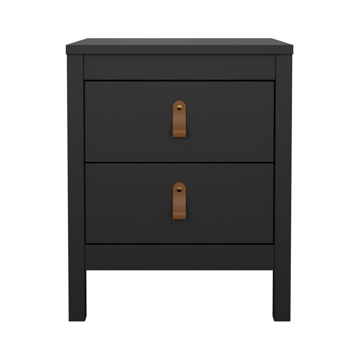 NACHTTISCH, Madrid, Schwarz, Melamin., 44 x 39 x 54 cm - Schwarz, Holzwerkstoff (44/54/39cm) - ebuy24