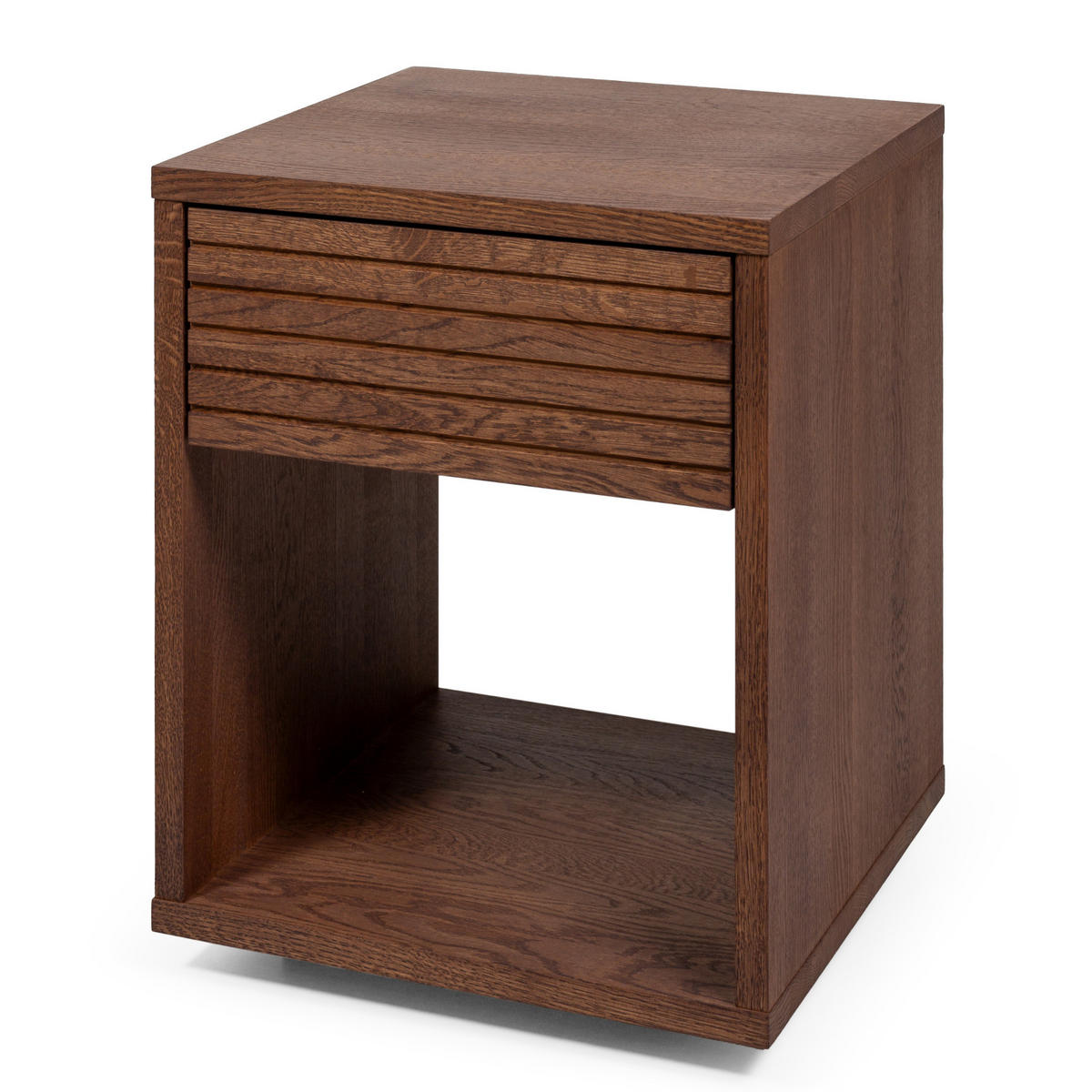 NACHTTISCH Emma, braune Birke, 38/40/50 cm - Braun, Holz (40/50/38cm) - WOODEK