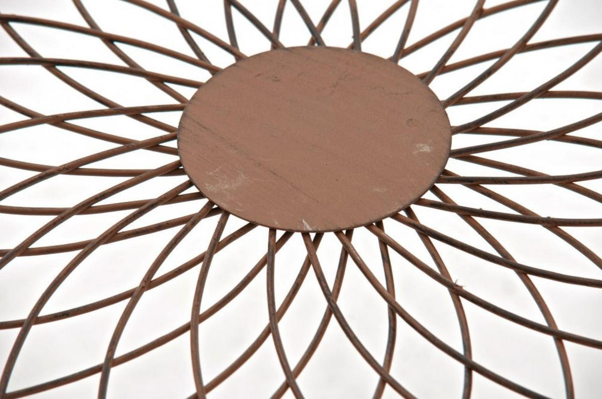 GARTENTISCH eckig 49/45/46 cm Metall Antik Braun - Braun, Metall (45/49/46cm) - CLP