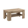 COUCHTISCH Eiche Nox 100 cm, Wohnzimmertisch mit Ablage - Eichefarben, Holzwerkstoff/Metall (100/60/45cm) - Inn.Furn
