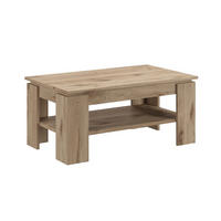 COUCHTISCH Eiche Nox 100 cm, Wohnzimmertisch mit Ablage - Eichefarben, Holzwerkstoff/Metall (100/60/45cm) - Inn.Furn