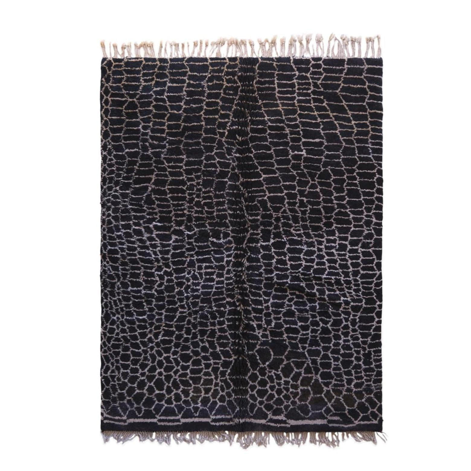 BERBERTEPPICH besonders dick und modern 200x 300 cm - Schwarz, Naturmaterialien (200/300cm) - AFK Living