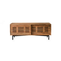 TV-BOARD RIONI Braun Akazie - Schwarz/Braun, Holz/Metall (135/53/40cm) - KAWOLA
