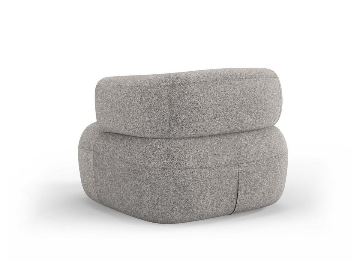 SESSEL Jenny aus Boucle hellgrau - Hellgrau, Textil (88/73/90cm) - Micadoni