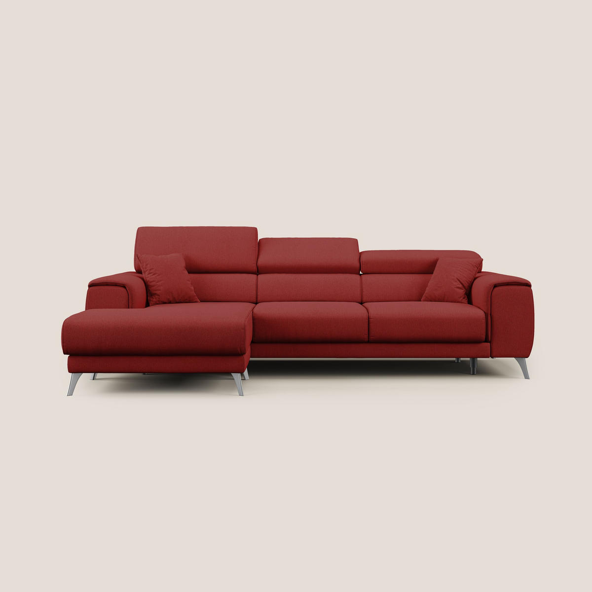 ECKSOFA LINKS Fusion - Rot, Textil (260/102cm) - Divani.store