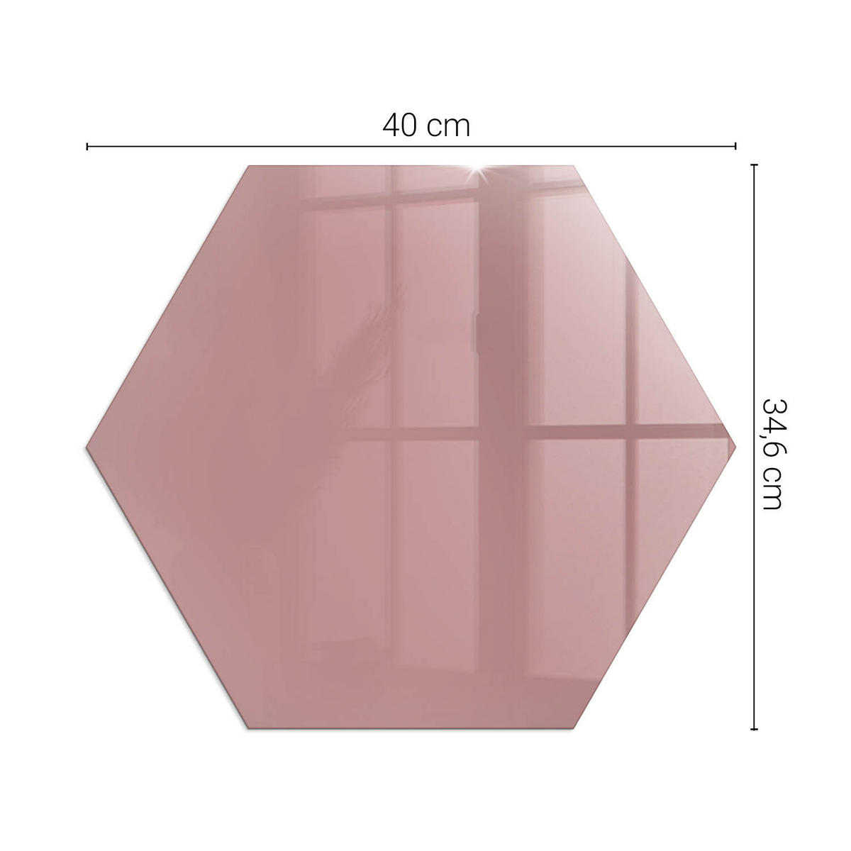 GLASPLATTE für Kamin h40 cm Rosa - Pink, Glas (40/40/0.4cm) - ArtPrintCave