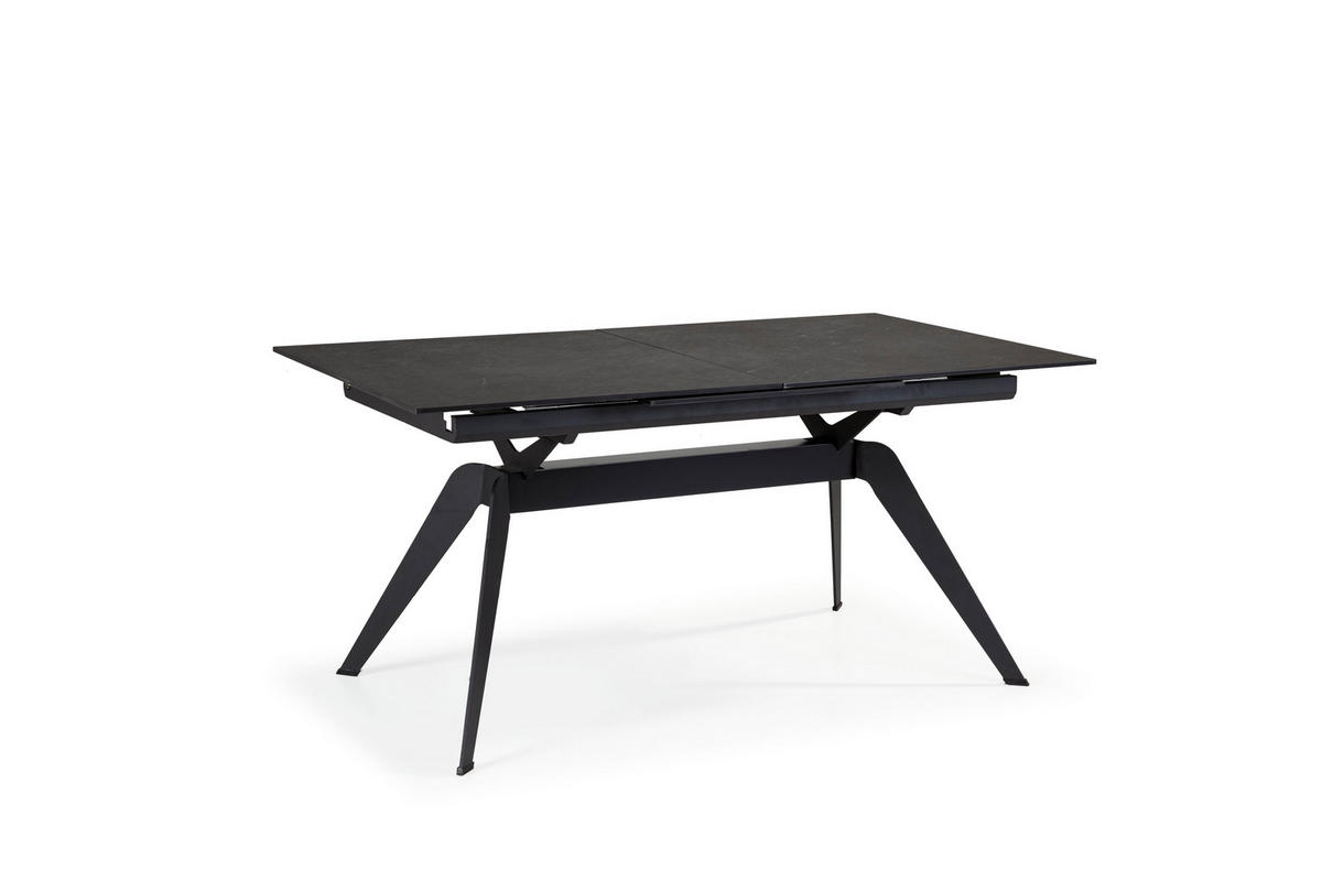 ESSTISCH Lula Schwarz 160/90/76 cm - Schwarz, Keramik (160/90/76cm)