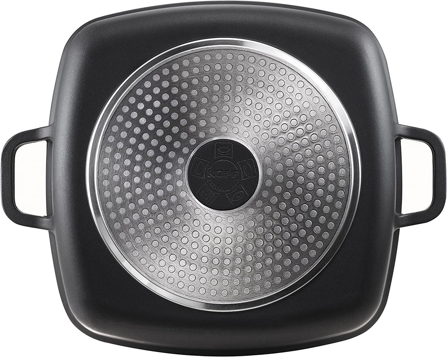 Thumbnail - Kopf Bräter, Schwarz, Metall, Quadratisch, 28x7.4x28 cm, Kochen, Töpfe, Bräter