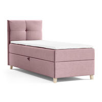 BOXBETT Candy Mini - 100x200 - pink (Soro 61, Chenille) - Pink/Beige, Holz/Holzwerkstoff (100/200cm) - Sofnet