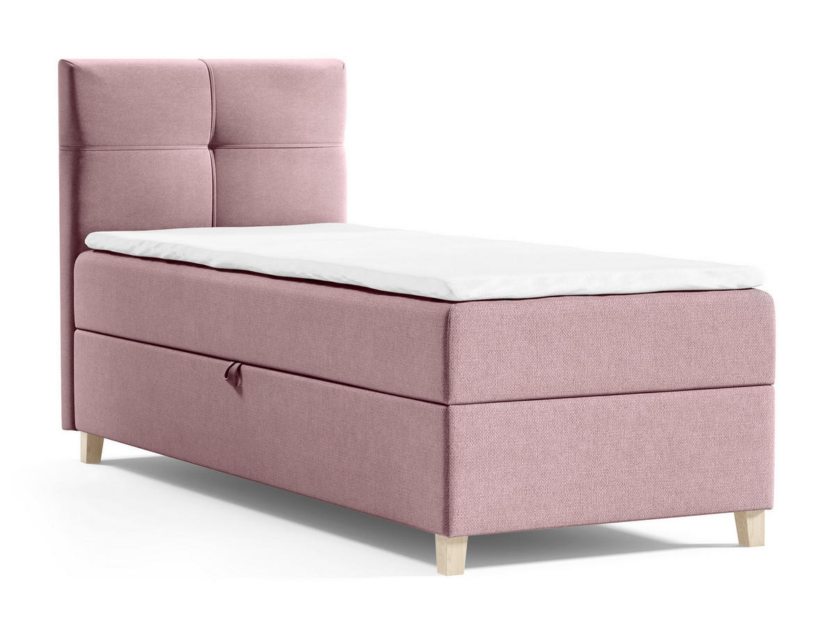 BOXBETT Candy Mini - 100x200 - pink (Soro 61, Chenille) - Pink/Beige, Holz/Holzwerkstoff (100/200cm) - Sofnet