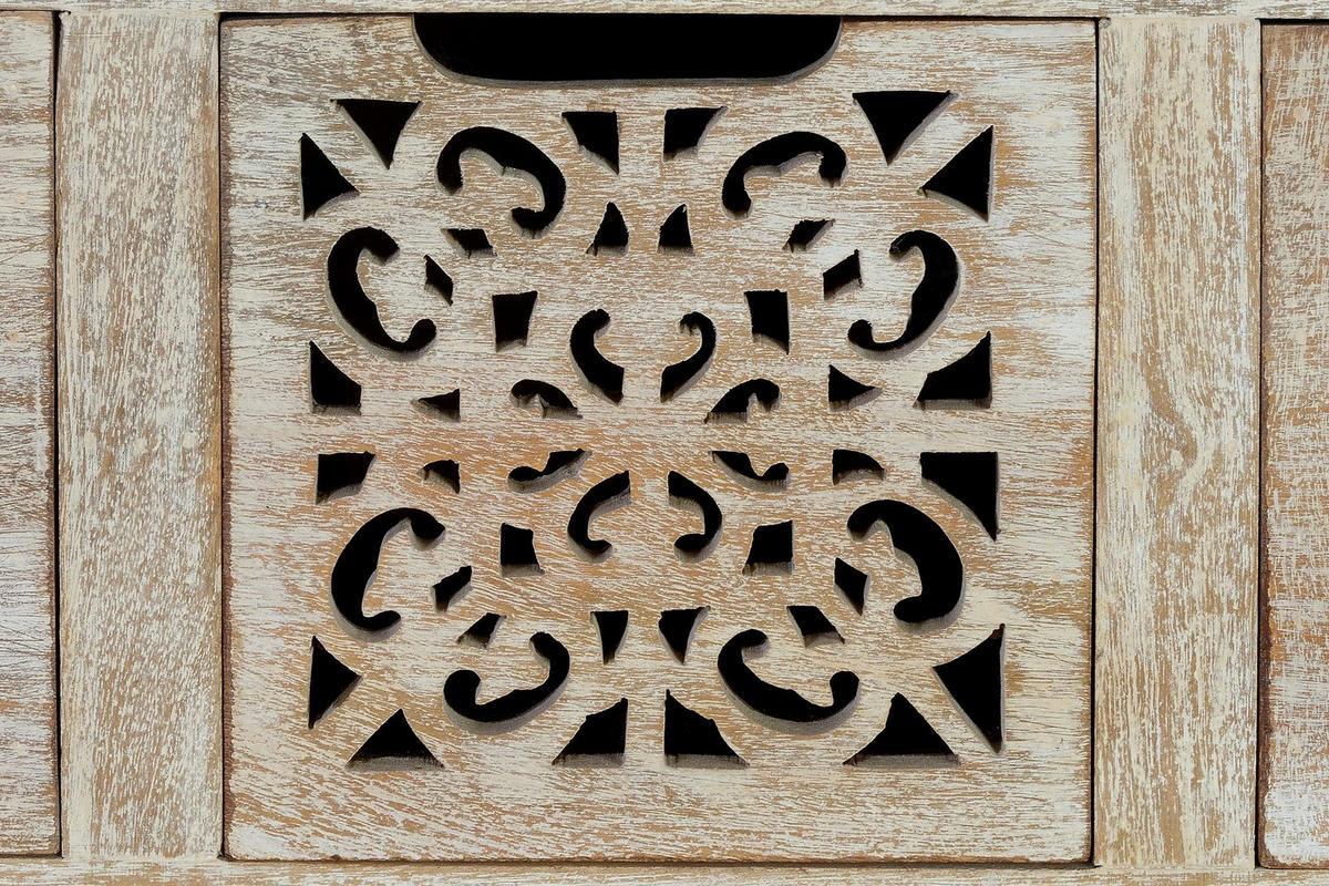 KOMMODE aus Mangoholz - Perlmutt, Holz (88/102/38cm) - Giner y Colomer