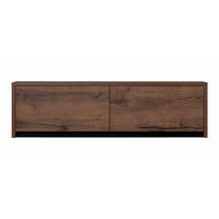 HÄNGESCHRANK Martin 120 cm - Schwarz Hochglanz/Schwarz, Holzwerkstoff/Metall (120/32/35cm) - Ravio
